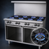 Thumbnail image #3 for Garland G Starfire Pro Series 48-Inch Gas Restaurant Range with 8 Open Burners and Dual Storage Bases