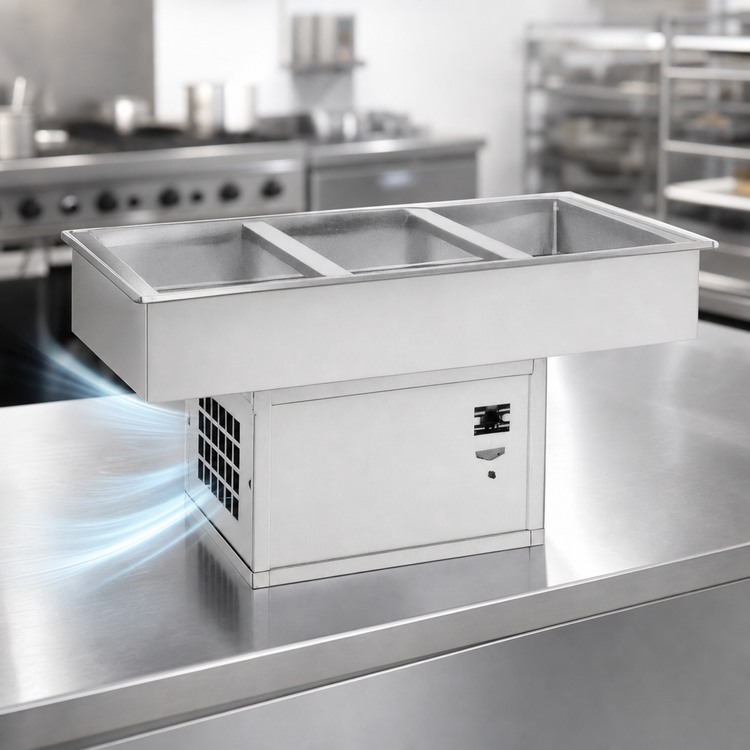 Product image #3 for Atlas Metal WCM-1 Refrigerated Drop-In Cold Well, 1 Full-Size Pan, Self-Contained