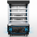 Thumbnail image #3 for Everest Refrigeration 48-Inch Vertical Open Display Merchandiser, Self-Contained Bottom Mount Refrigeration, Black