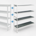 Thumbnail image #3 for Fermostock 4-Tier Shelving Expansion Unit with Removable Polymer Inserts, 66-Inch High x 31-Inch Wide x 22-Inch Deep
