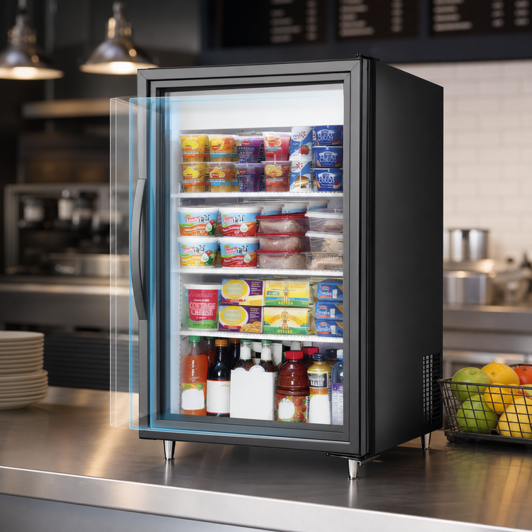 Product image #3 for Countertop Refrigerated Merchandiser with 1 Low-E Glass Door and 3 Shelves