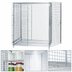 Thumbnail image #3 for Quantum Stationary Wire Security Cage with Panel Doors, 60W x 21D x 63H, Chrome Plated Finish