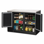 Thumbnail image #3 for Everest Refrigeration EBB48-24 49-Inch Two-Section Back Bar Refrigerator, 13 Cu. Ft., Self-Contained Side-Mounted, Stainless Steel Top