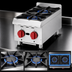 Thumbnail image #3 for Omcan USA Natural Gas Countertop Hotplate with 2 Burners, 12 x 24-Inch Cooking Area, 44,000 BTU