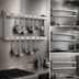 Thumbnail image #3 for Steel Works Stainless 96-Inch Wall-Mount Double-Bar Stainless Steel Pot Rack