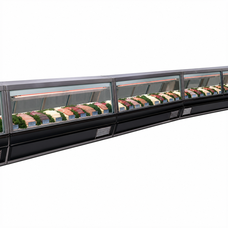Product image #3 for Howard-McCray 40E Series Endless Design Remote Fish and Poultry Service Case, 100.5-Inch, Straight Glass, Stainless Steel, LED