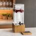 Thumbnail image #3 for Cal-Mil Bamboo Collection 1.5 Gallon Acrylic Beverage Dispenser with Ice Chamber and Drip Tray