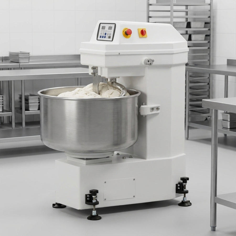 Experience unmatched durability and power with the heavy-duty construction of this commercial spiral dough mixer.