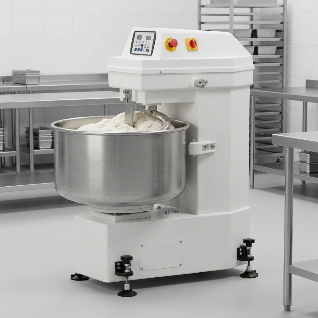 Experience unmatched durability and power with the heavy-duty construction of this commercial spiral dough mixer.