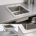Thumbnail image #3 for Omcan USA Drop-In Single-Compartment Stainless Steel Sink with 3-1/2 Inch Drain Basket