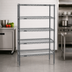 Thumbnail image #3 for Eagle Group Valu-Master 5-Tier Wire Shelving Starter Unit, 30W x 21D x 86H, Pewter Gray Epoxy