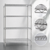 Thumbnail image #3 for Eagle Group 4-Tier Stationary Wire Shelving Starter Unit, 30 x 21 x 63 Inches, Stainless Steel Finish