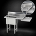 Thumbnail image #3 for Advance Tabco Commercial Fabricated 1-Compartment Sink with Right Drainboard, 18 x 24 x 14-Inch Bowl