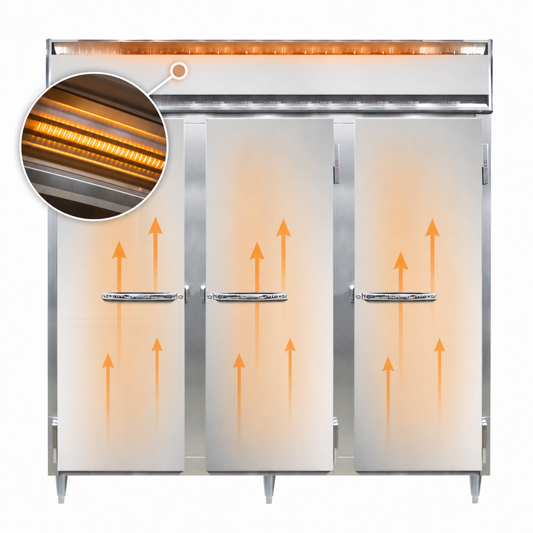Product image #3 for Continental Refrigerator Designer Line DL3W-SA Three-Section Reach-In Heated Cabinet