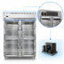 Thumbnail image #3 for Continental Refrigerator D2FENSAGDHD Designer Line Two-Section Wide Reach-In Freezer with Half-Height Glass Doors