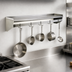 Thumbnail image #3 for Eagle Group 48-Inch x 12-Inch Wall-Mounted Stainless Steel Pot Rack Shelf with Removable Hooks