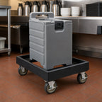 Thumbnail image #4 for Cambro Camdolly® CD100110 Open-Frame Beverage Server & Carrier Transport Dolly, 300 lb Capacity, Black, 5-Inch Casters, Without Handles