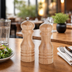 Thumbnail image #3 for American Metalcraft Bamboo Salt & Pepper Mill/Shaker Set, 6 Inch