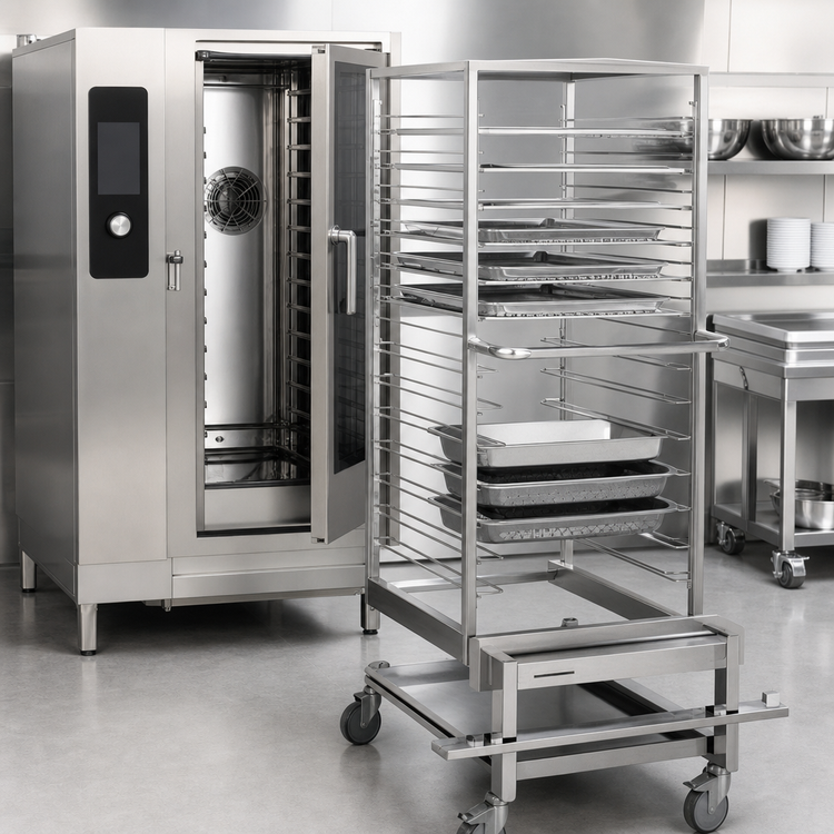 Product image #3 for Blodgett Combi 20-Shelf Stainless Steel Transport Cart for BC-20 E/G Combi Ovens
