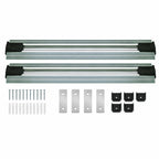 Thumbnail image #3 for Quantum QVTRK-2-228EST Single Unit Floor Track Assembly Kit with 2 x 19-Foot V-Groove Aluminum Tracks, End Stops & Hardware