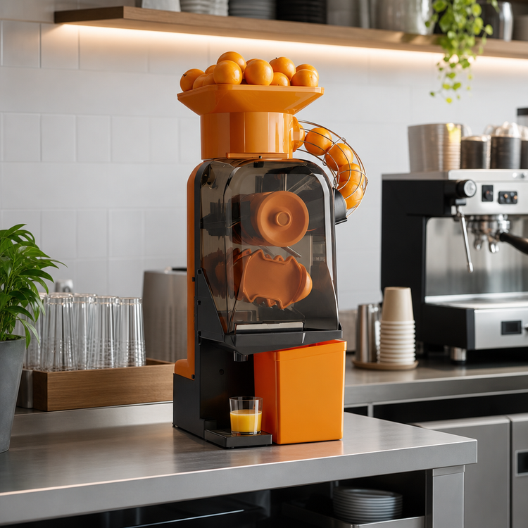Product image #3 for Zumoval Trento MiniMatic Compact Countertop Automatic Citrus Juicer, 115V