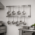 Thumbnail image #3 for BK Resources Wall-Mount Double Bar Pot Rack, 72 Inch, 304 Stainless Steel, 12 Hooks