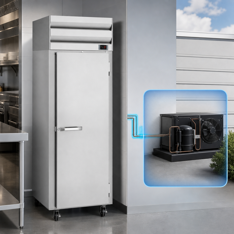 Product image #4 for Howard-McCray SR Series Single-Section Remote Reach-In Refrigerator, 22 Cu. Ft., Solid Full-Hinged Door