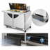 Thumbnail image #3 for Turbo Air Super Deluxe 48-1/4-Inch Front Breathing 2-Section Mega Top Sandwich/Salad Prep Table, 18-Pan, Self-Contained R-290