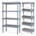 Thumbnail image #3 for Quantum Millenia Gray 5-Shelf Polymer Shelving Unit with Dunnage Stand, 54