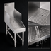 Thumbnail image #3 for Eagle Group Spec-Bar Freestanding Recessed Workboard with Perforated Stainless Steel Insert, 24 x 29 Inches