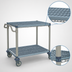 Thumbnail image #3 for MetroMax Q 24-Inch x 36-Inch x 40-Inch 2-Shelf Utility Cart with Open Grid Polymer Mat Shelves