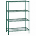 Thumbnail image #3 for Quantum 4-Shelf Wire Shelving Starter Kit, 36W x 18D x 54H, Green Epoxy Finish