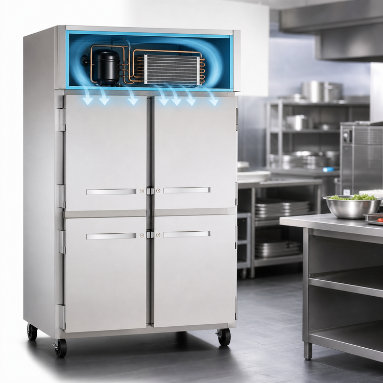 Product image #3 for True Spec Series Two-Section Reach-In Freezer with Four Stainless Steel Half Swing Doors