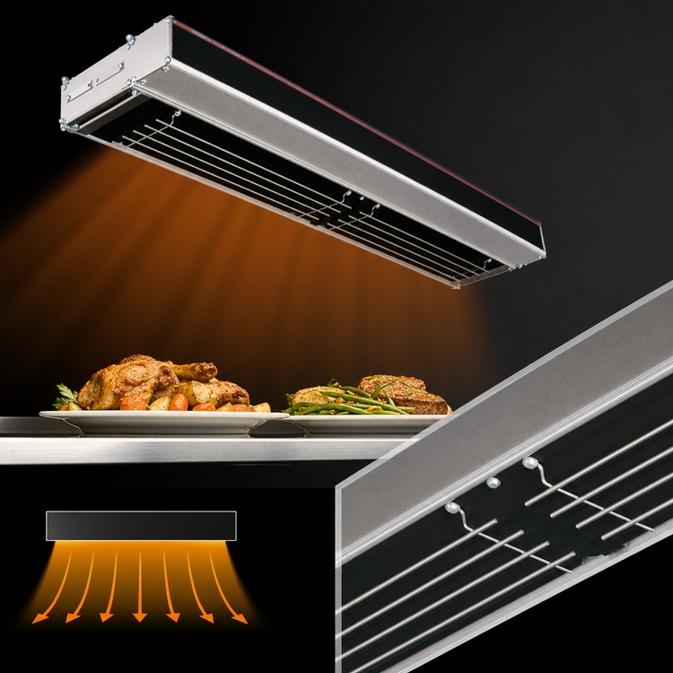 Product image #3 for Hatco Glo-Ray Infrablack 18-Inch Single Unlighted Strip Heater
