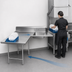 Thumbnail image #3 for Advance Tabco L-Shaped Left-Hand Dishlanding Soil Dishtable with Pre-Rinse Sink, 71 Inches Long, 14 Gauge 304 Stainless Steel