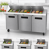Thumbnail image #3 for Hoshizaki Steelheart SR72B-24M Three-Section Mega Top Prep Refrigerator, 72-Inch W, 24-Pan