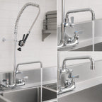 Thumbnail image #3 for BK Resources OptiFlow BKF-SMPR-WB-AF14-G Splash-Mount Pre-Rinse Assembly with 14-Inch Add-On Faucet, 8-Inch Centers, Ceramic Valves