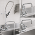 Thumbnail image #3 for OptiFlow Splash-Mount Pre-Rinse Assembly with 14-Inch Add-On Faucet, 8-Inch Centers