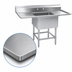 Thumbnail image #3 for Eagle Spec-Master FN Series 1-Compartment Stainless Steel Sink with Left and Right Drainboards, 62 Inch