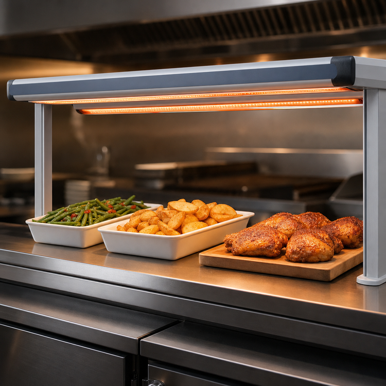 Product image #3 for Hatco Glo-Ray Designer Infrared Dual Strip Heater with Lights, 51-1/2-Inch W, Aluminum