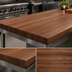 Thumbnail image #3 for Boos Block Full-Length Edge Grain American Black Walnut Kitchen Countertop with Varnique Finish, 108 x 42 x 3 Inch