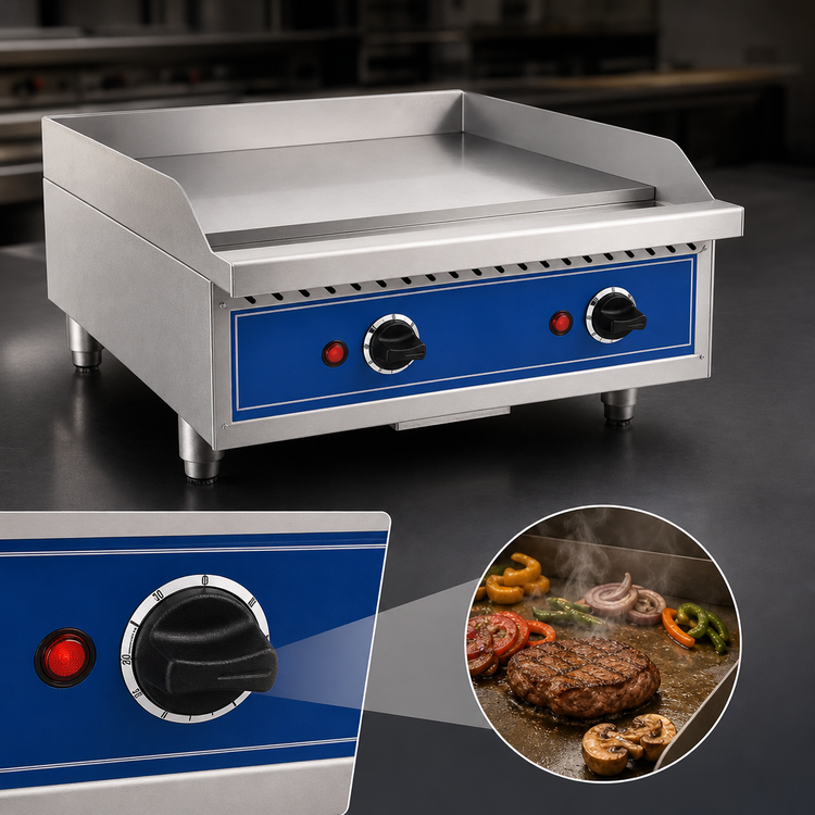Product image #3 for Globe GEG24 24-Inch Electric Countertop Griddle with Thermostatic Controls and Stainless Steel Plate
