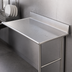 Thumbnail image #3 for 48-Inch Straight Clean Dish Table with 10-1/2-Inch Backsplash and Stainless Steel Legs