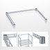Thumbnail image #3 for Metro Super Erecta 3-Sided Channel Frame, 36 x 24-Inch, 304 Stainless Steel