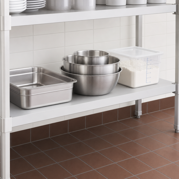 Product image #4 for New Age 48 x 24 Inch Solid Aluminum Shelf, Adjust-A-Shelf Brute Series, 800 lb. Capacity