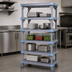 Thumbnail image #3 for Millenia Mobile 5-Shelf Gray Polymer Starter Shelving Unit, 36W x 18D x 86H