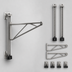 Thumbnail image #3 for Eagle Adjustable Post Wire Wall Mount Prepackaged End Unit for 24-Inch Deep Shelves, Stainless Steel