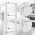 Thumbnail image #3 for Stand-Outs Decorative 72 Inch x 24 Inch Wire Shelf with QuadTruss Design, White Epoxy Coated