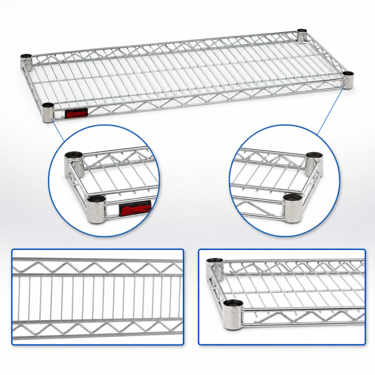 Product image #3 for EAGLEbrite Zinc 48 x 36 Inch Wire Shelf with QuadTruss Design, 800 lb Capacity