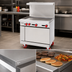 Thumbnail image #3 for American Range 36-Inch Gas Restaurant Range With 1-Inch Griddle, Cabinet Base, and Back Riser Shelf